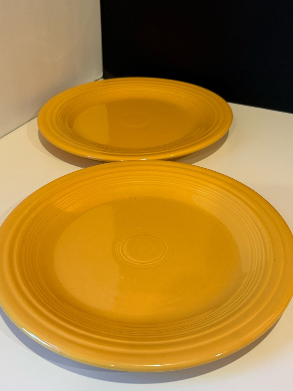 Fiesta Vintage Original Yellow Dinner Plates (2)